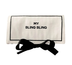 Jewelry Organizer, Travel Pouch, Cream