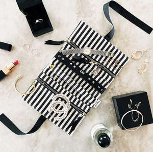 Jewelry Organizer, Travel Pouch, Cream