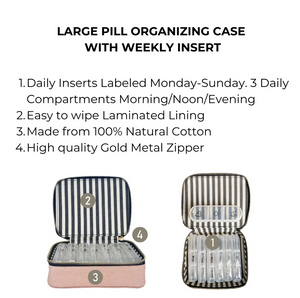 Large Pill Travel Case with Individual Daily Pill