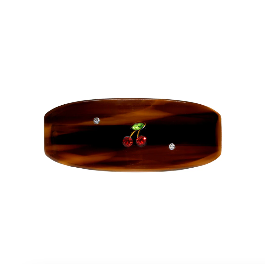 Ponytail Barrette in Tortoise Cherry