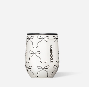 Classic Stemless 12oz / Black Bows