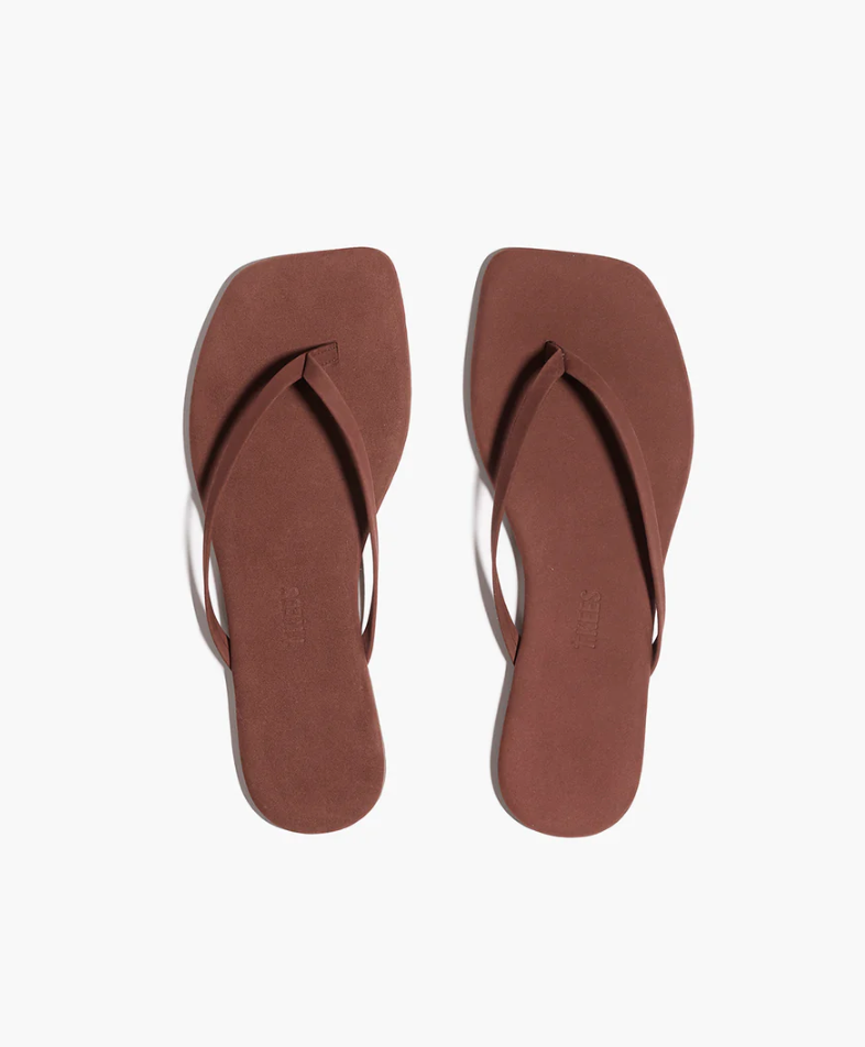 Square Toe Lily Suede TKEES BOURBON