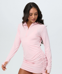 WOMEN'S DRAWSTRING COVERUP DRESS UPF+50