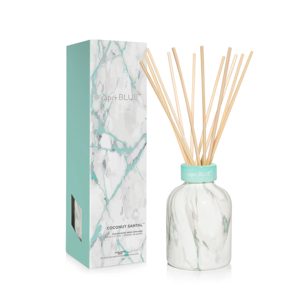 Coconut Santal Modern Marble Petite Reed Diffuser 5.7oz