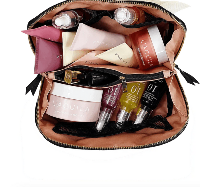 ACCORDION BOX MAKEUP & TOILETRY, BLACK
