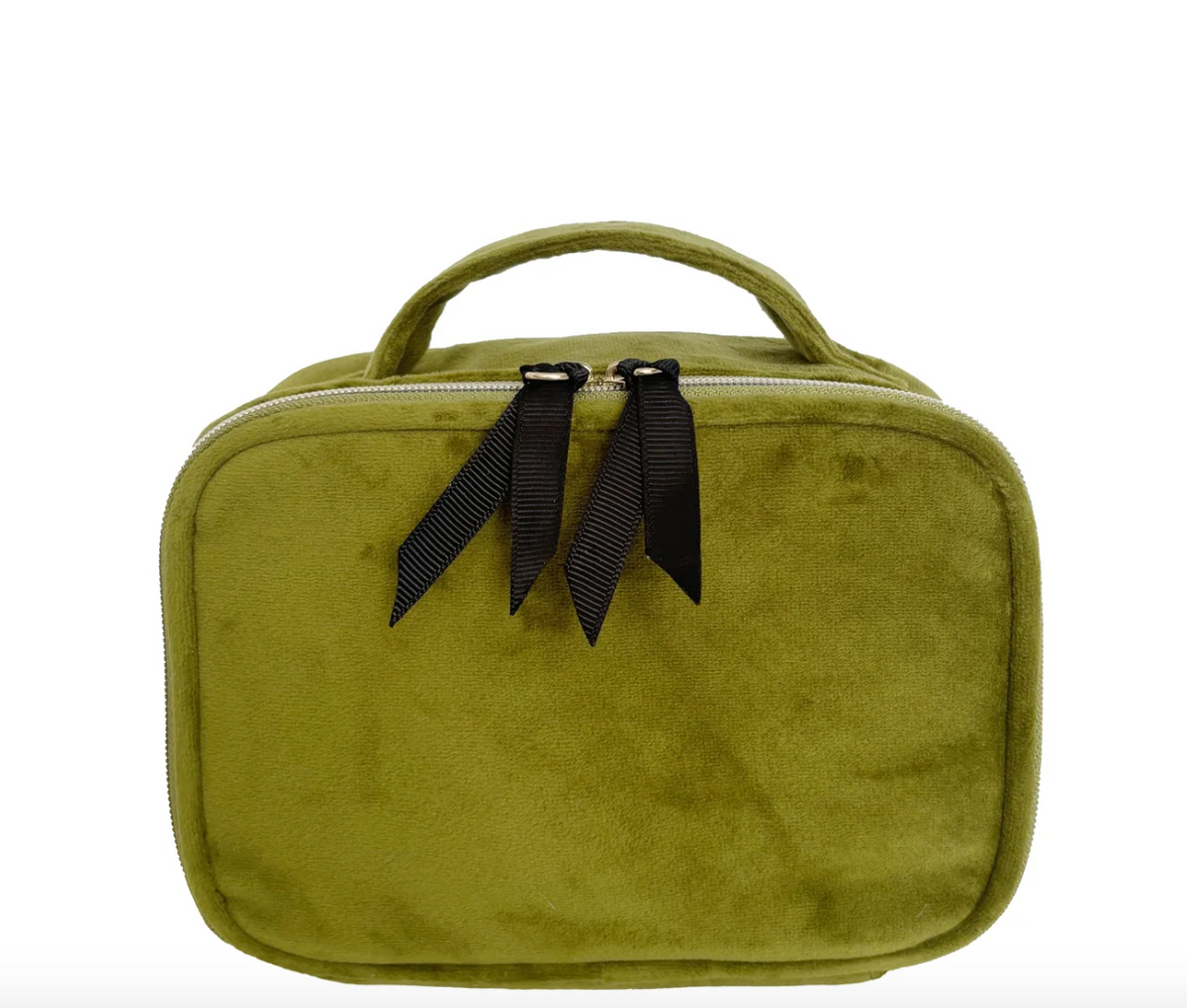 SMALL BEAUTY BOX, GREEN VELVET