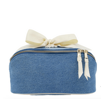 ACCORDION BOX MAKEUP & TOILETRY, DENIM