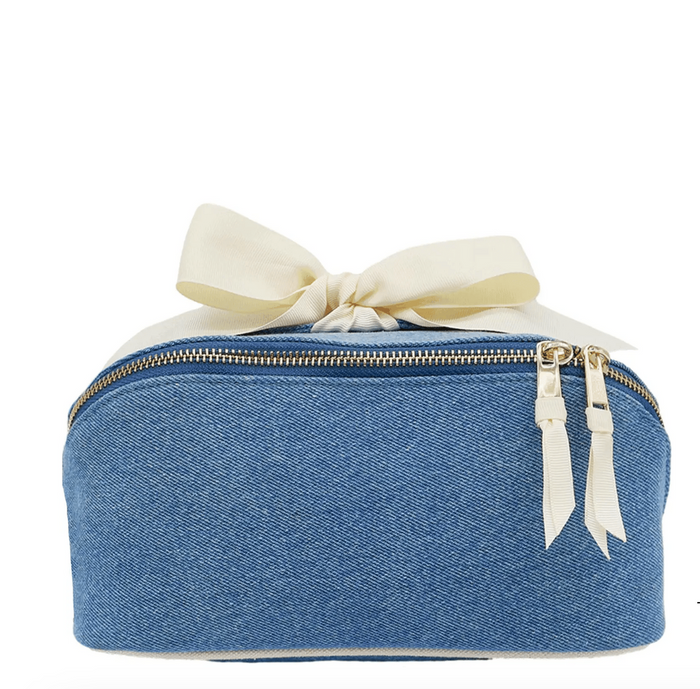 ACCORDION BOX MAKEUP & TOILETRY, DENIM