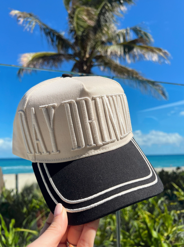 Day Drinking - Black Vintage Trucker Hat