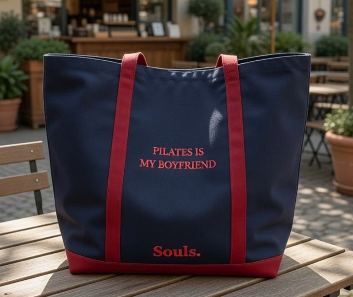 Pilates is My Boyfriend Tote Bag