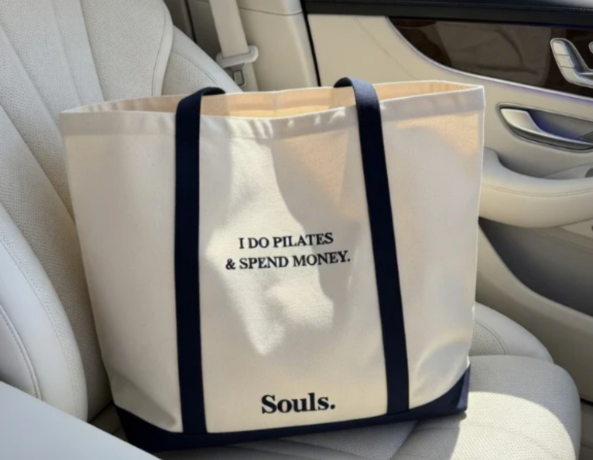 I do Pilates & Spend Money Tote Bag
