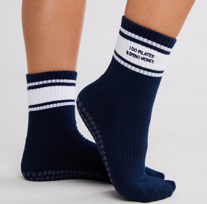 I do pilates & Spend Money Grip Socks
