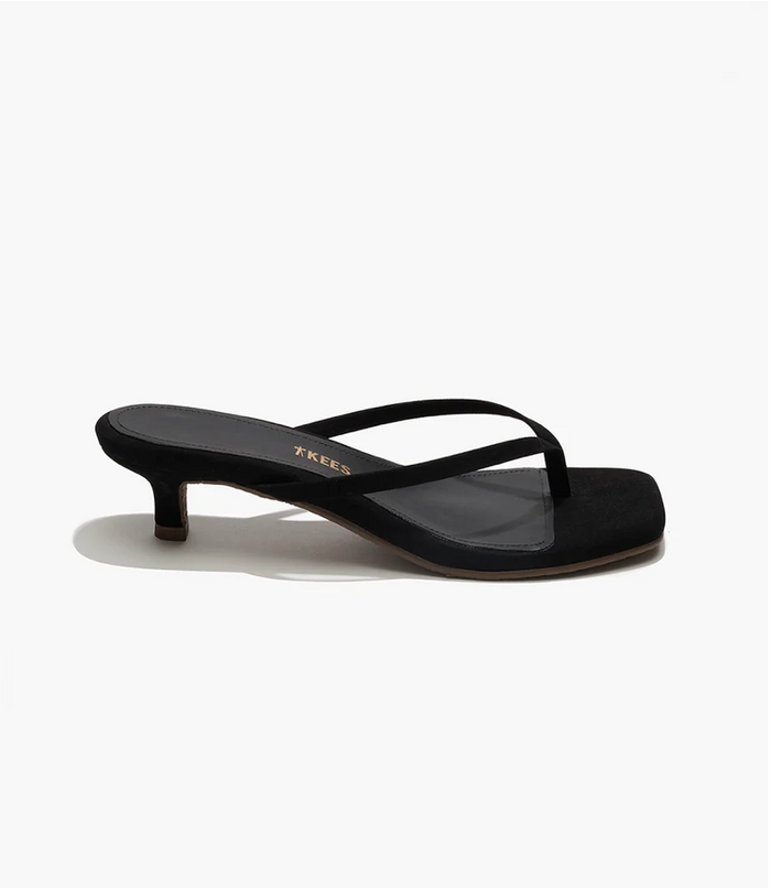 Square Toe Julia Suede kitten heel
