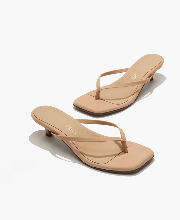 Square Toe Julia Suede kitten heel SunKissed