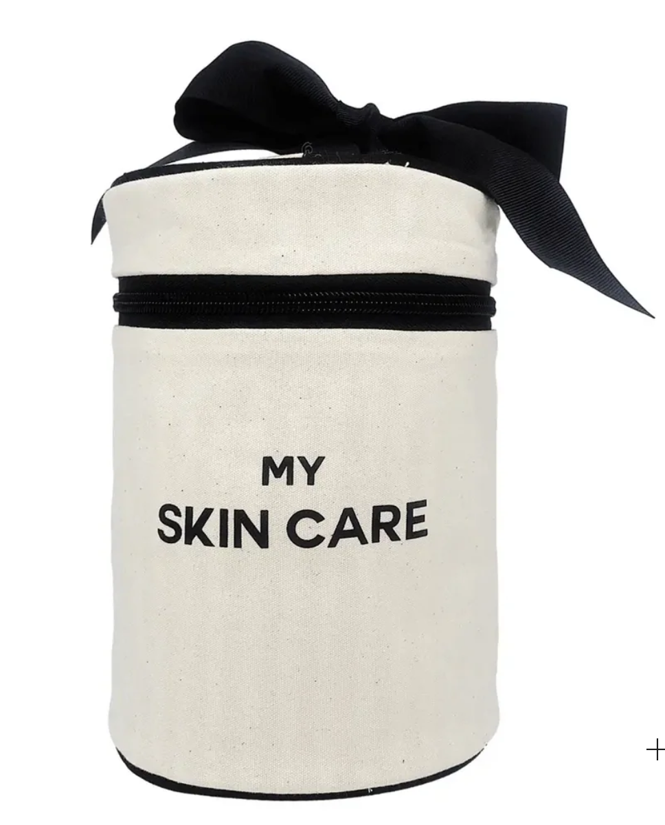 ROUND SKIN CARE CASE WITH HANDLE