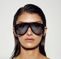 THE AMELIA - DARK HAVANA TORT-LIGHT-BLUE