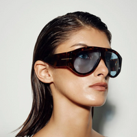 THE AMELIA - DARK HAVANA TORT-LIGHT-BLUE