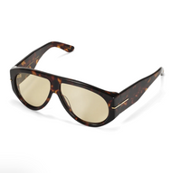 THE AMELIA - DARK HAVANA TORT-DARK YELLOW