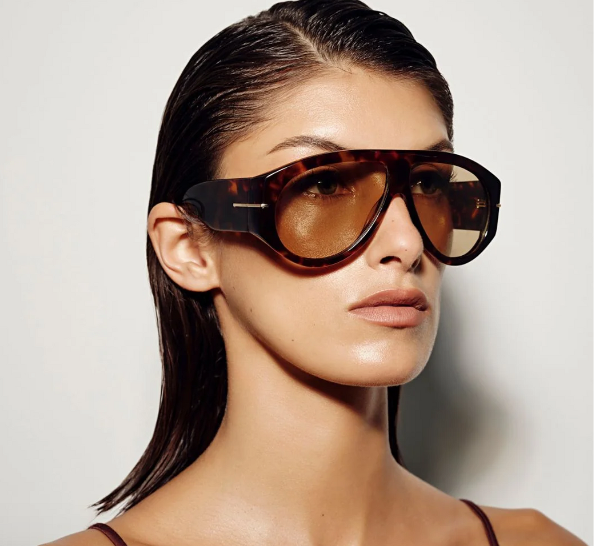 THE AMELIA - DARK HAVANA TORT-DARK YELLOW