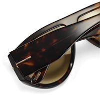 THE AMELIA - DARK HAVANA TORT-DARK YELLOW