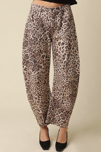 Elsie Leopard Barrel Pants