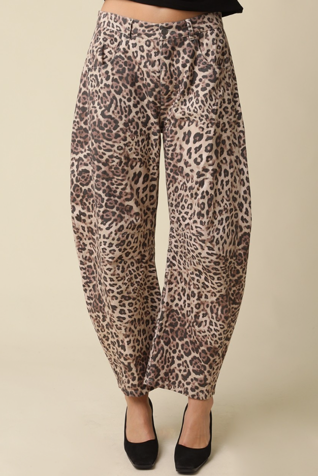 Elsie Leopard Barrel Pants
