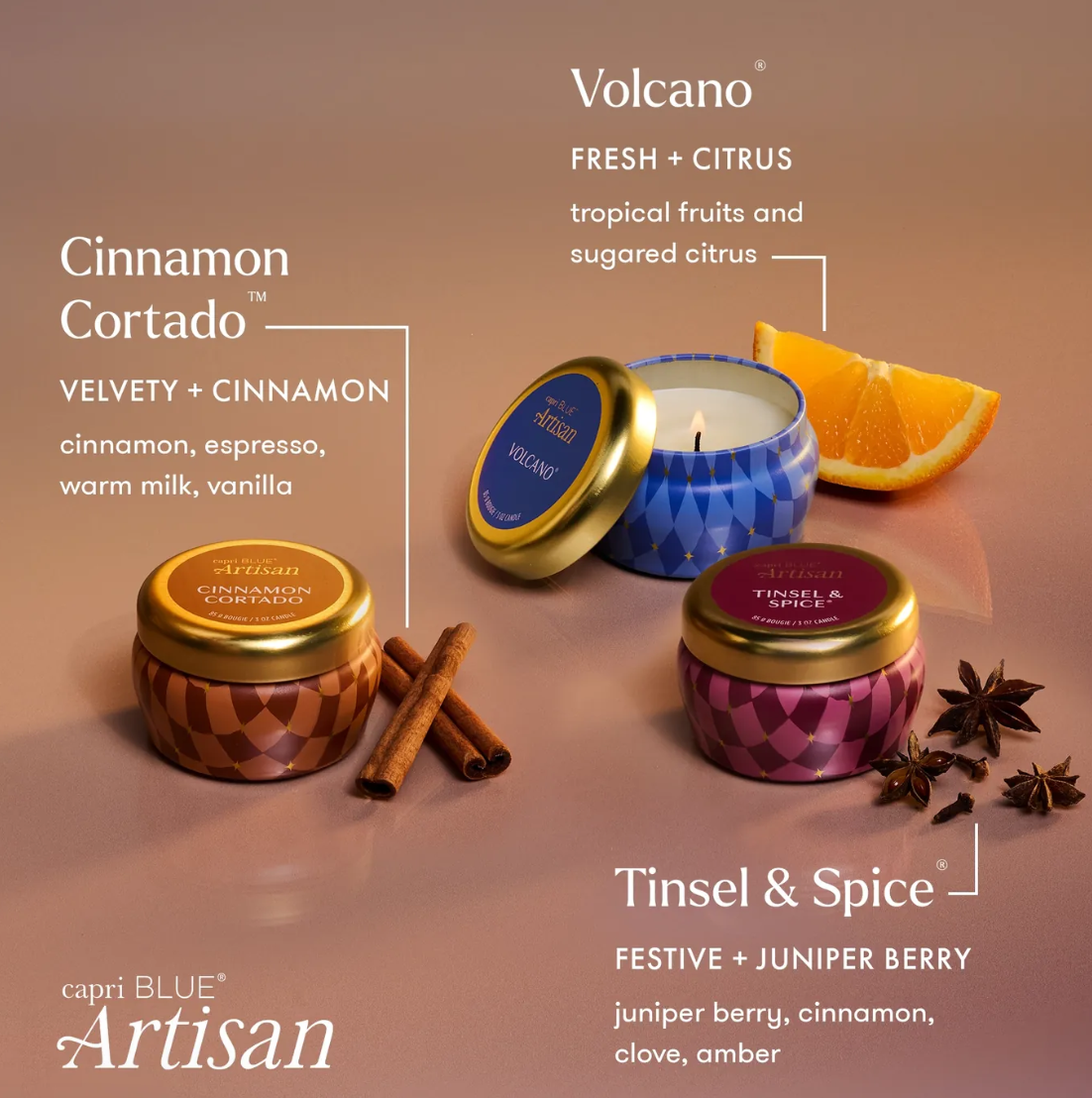 Winter Bazaar Candle Gift Set 3oz each