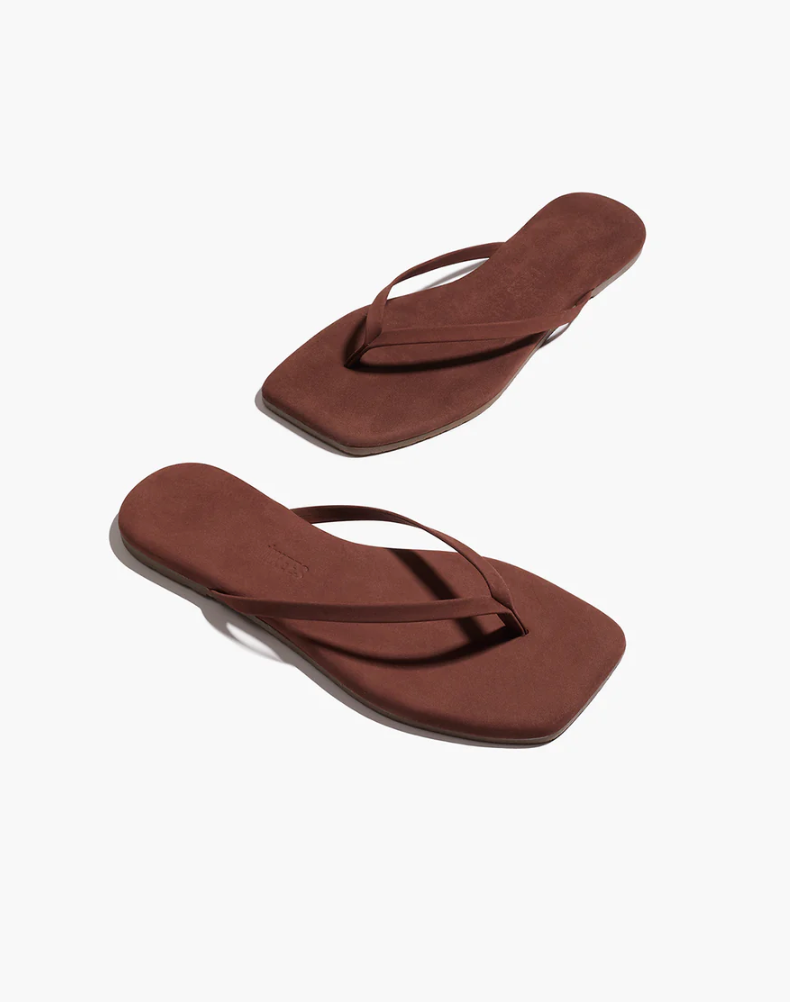 Square Toe Lily Suede TKEES BOURBON