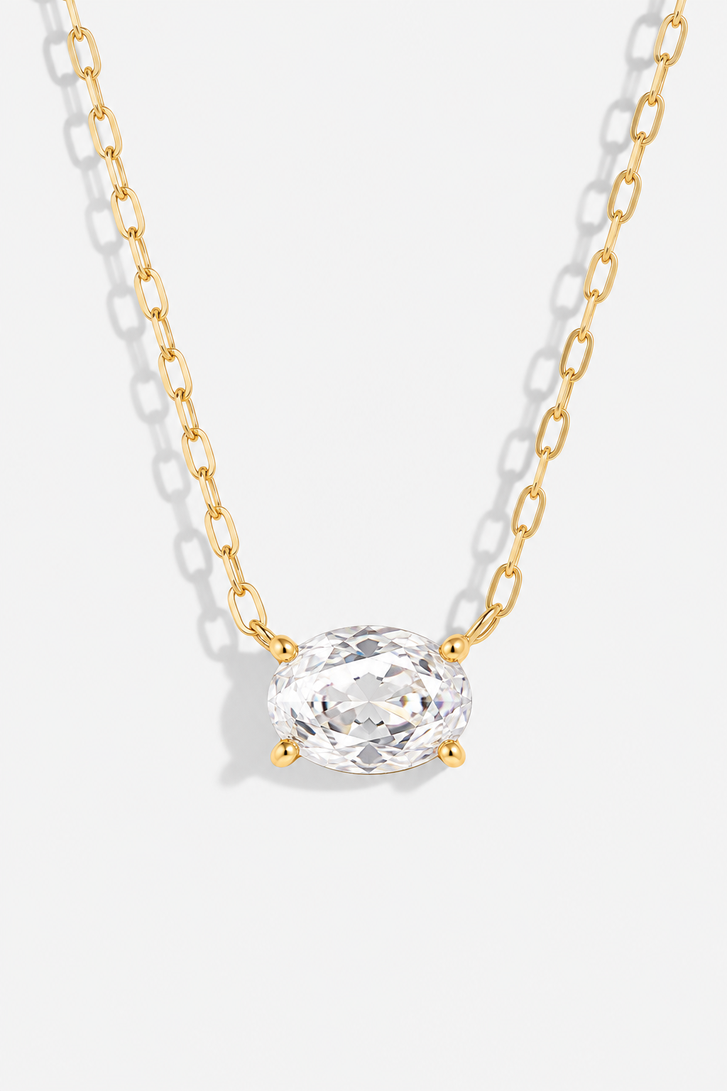 SOLITAIRE NECKLACE – OVAL