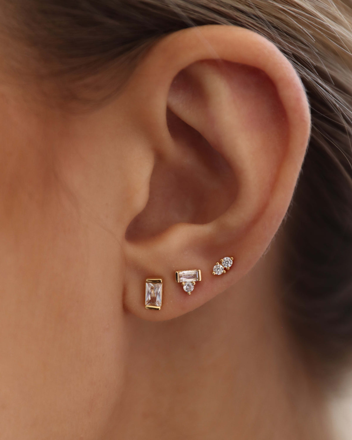 MIRRORED STUD EARRINGS