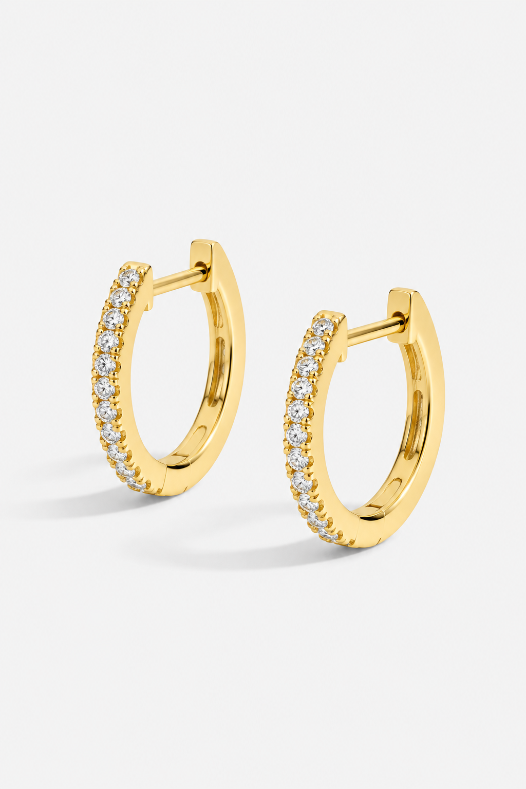 FINE PAVÉ HUGGIES - 14MM