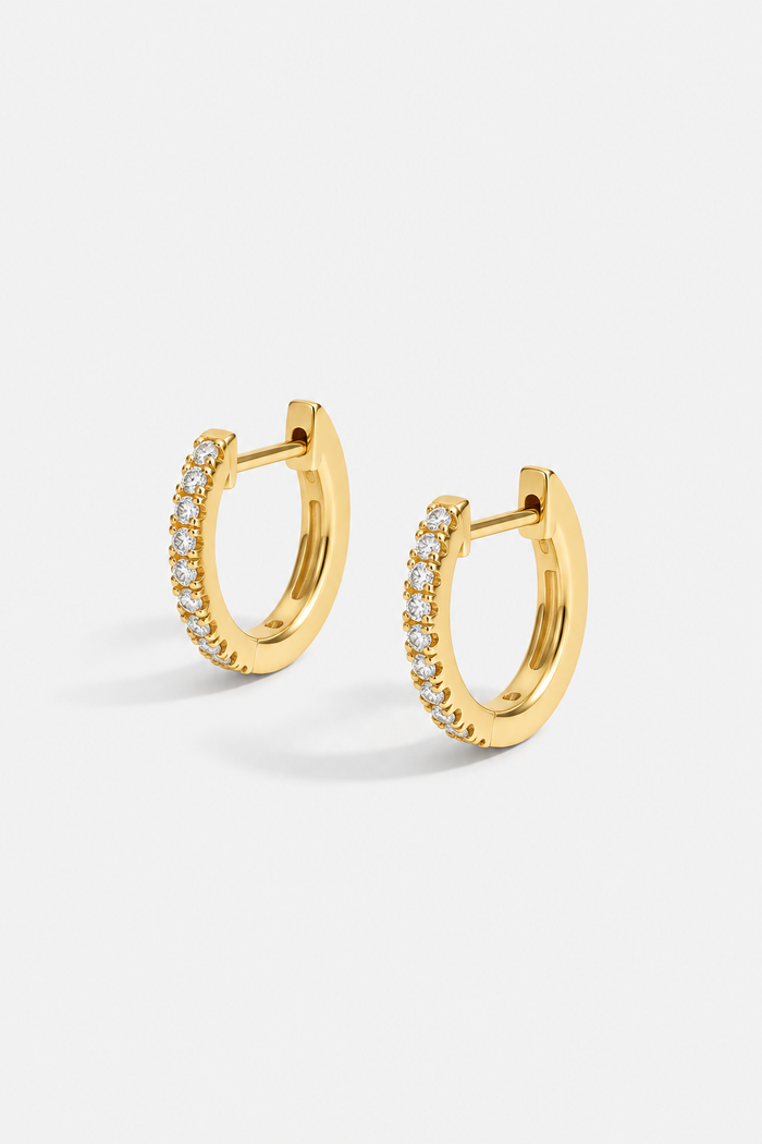 FINE PAVÉ HUGGIES - 12MM
