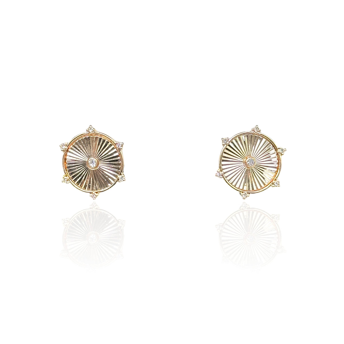 Gold Round Earring