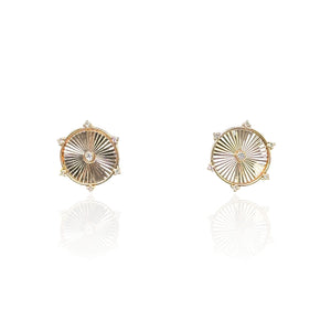 Gold Round Earring