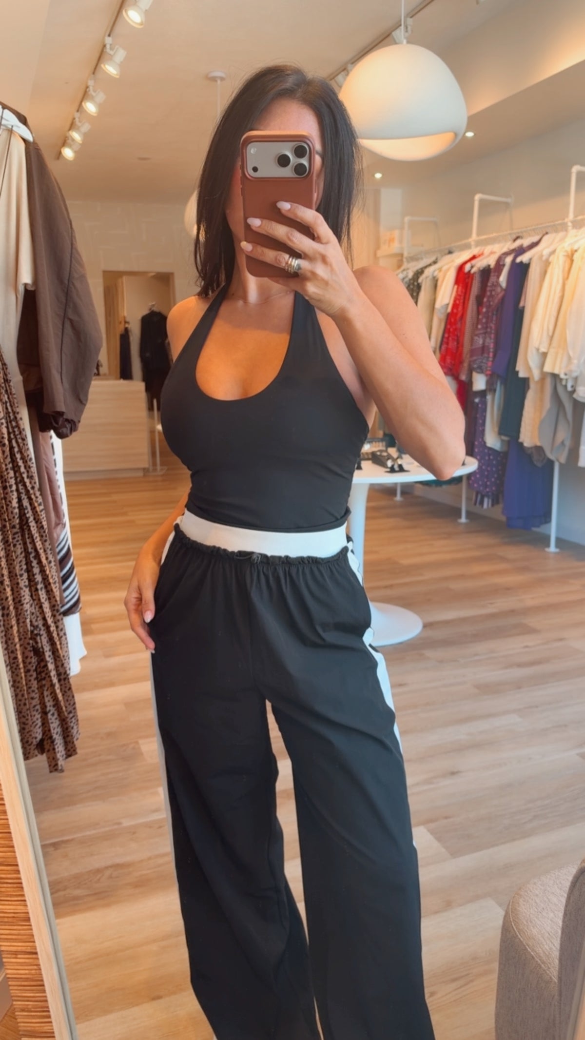 Black Halter Active Top
