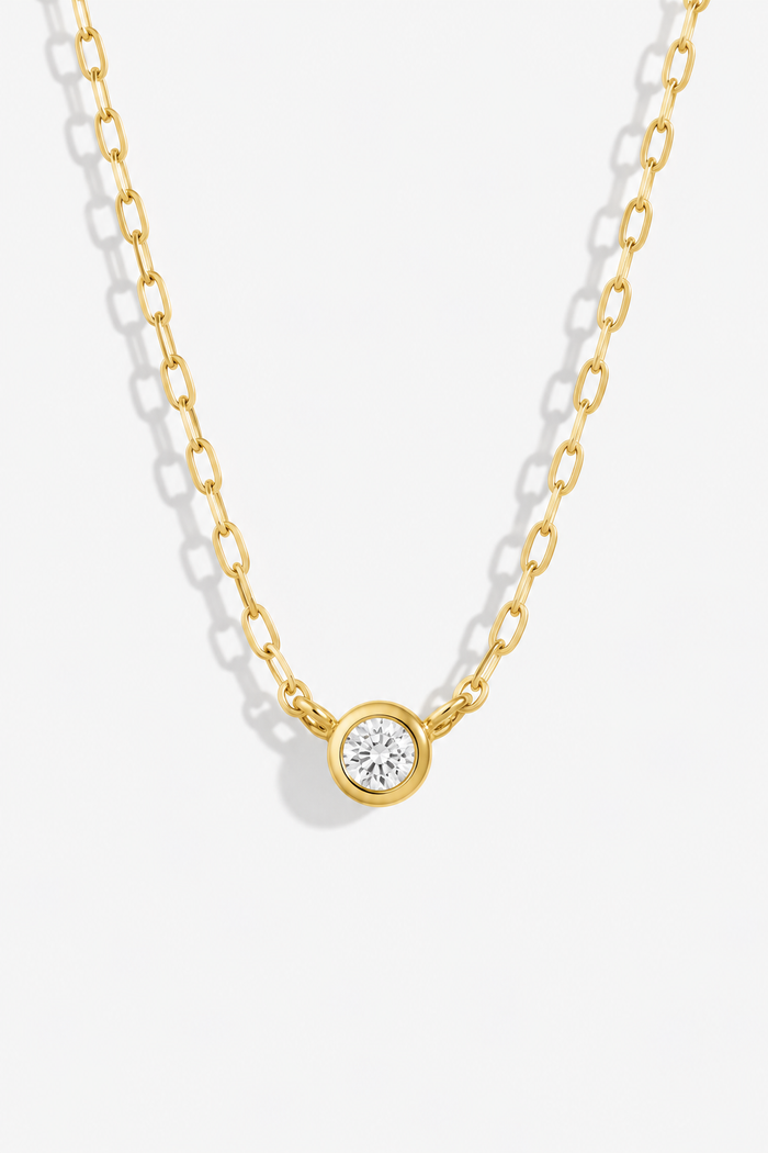 SOLITAIRE NECKLACE – BEZEL
