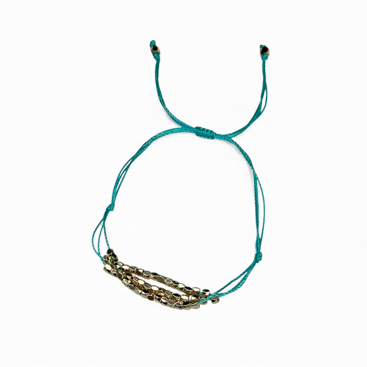 Gold Beaded String Bracelet