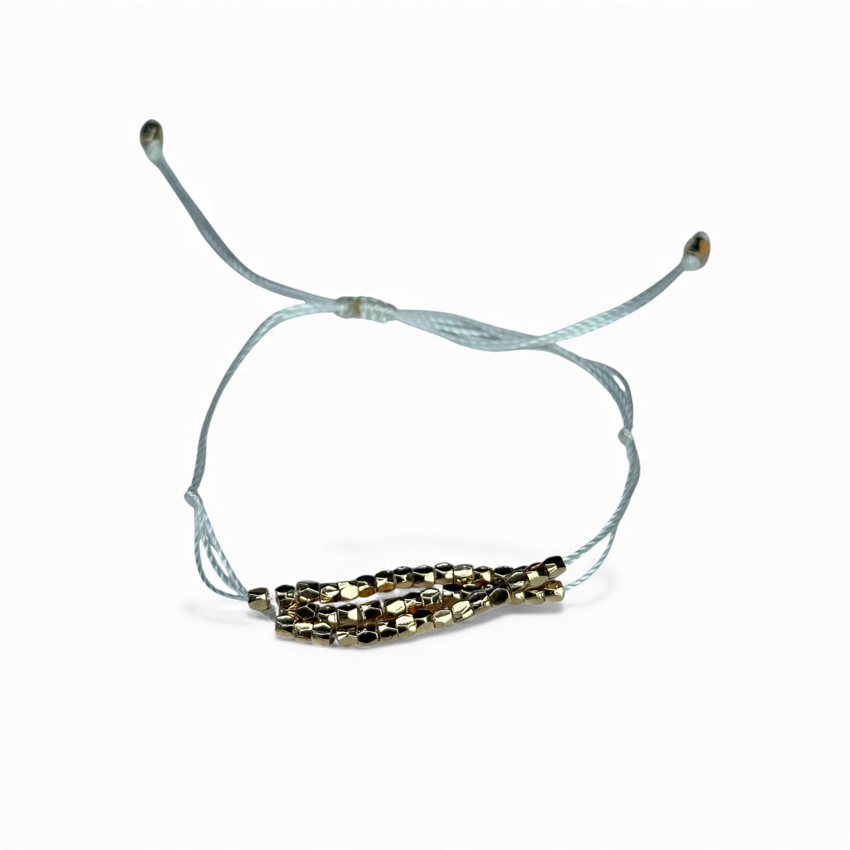 Gold Beaded String Bracelet