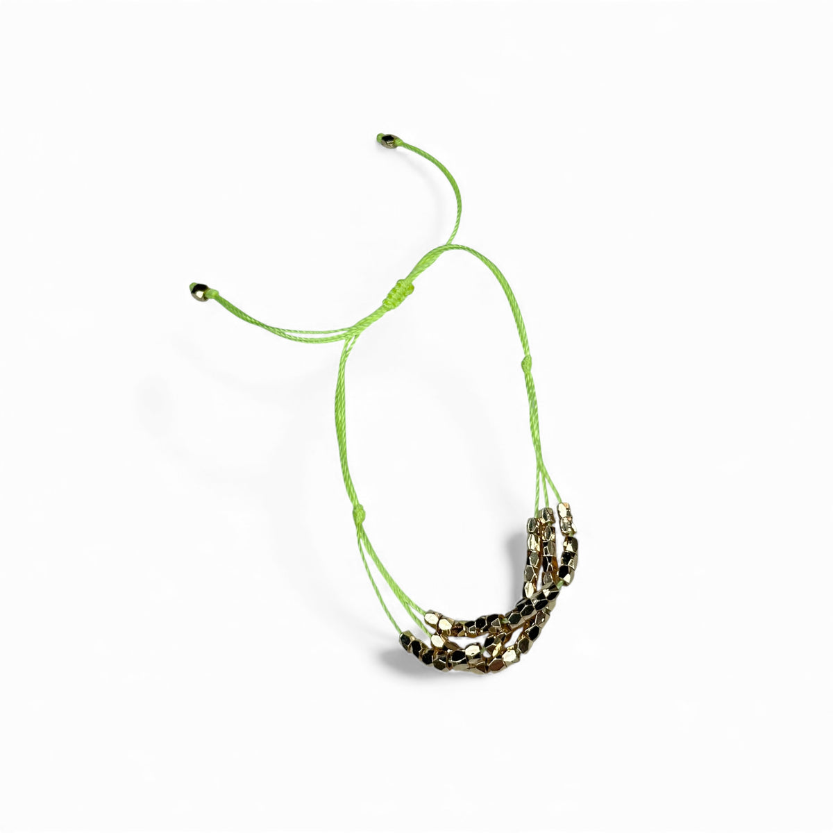 Gold Beaded String Bracelet