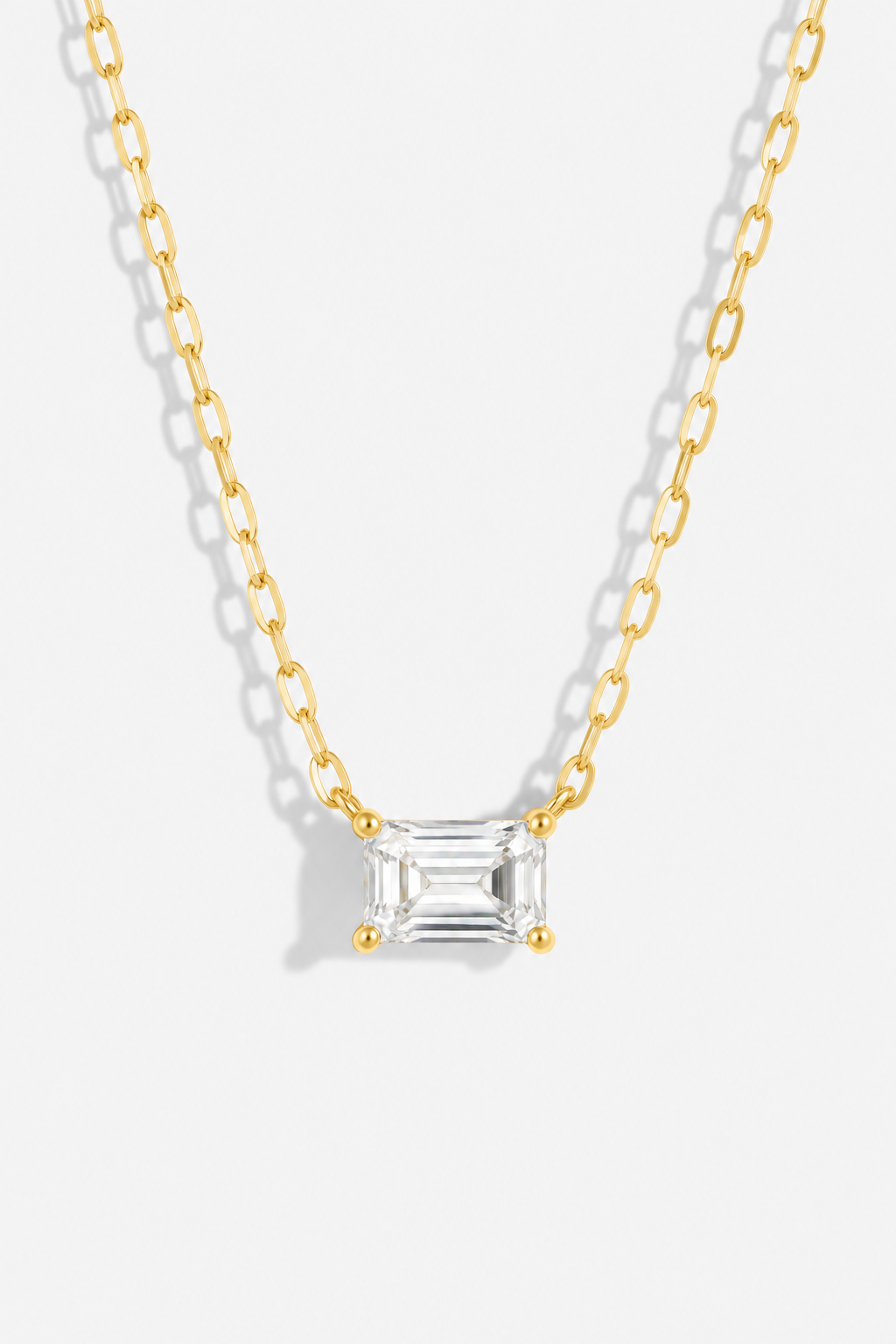 SOLITAIRE NECKLACE – EMERALD CUT
