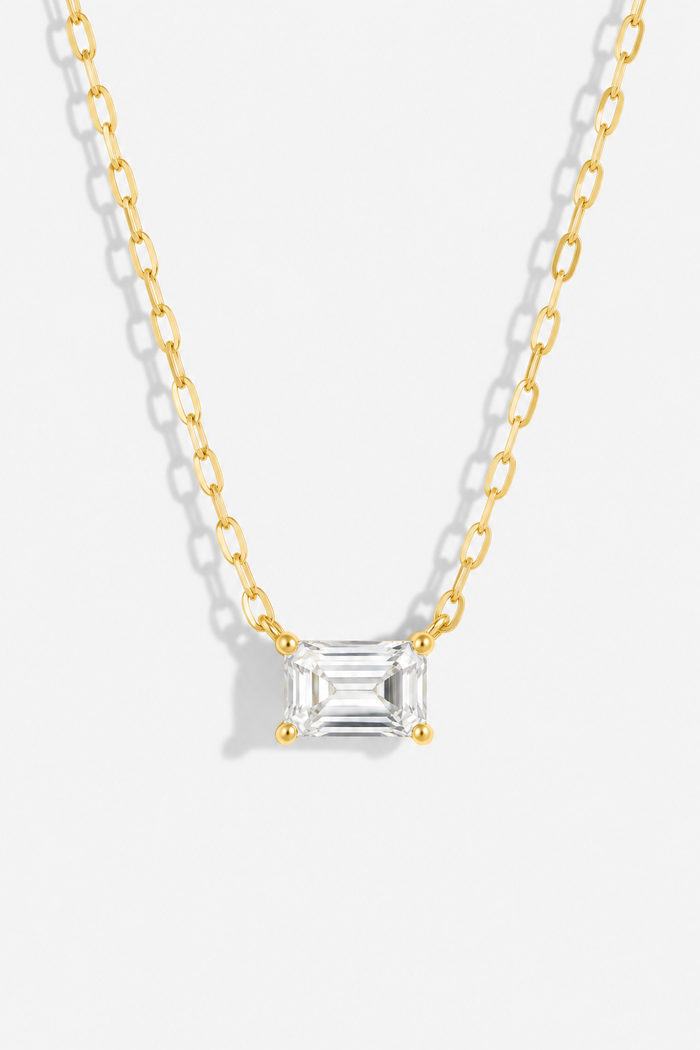 SOLITAIRE NECKLACE – EMERALD CUT