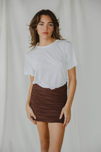 Ruched Miniskirt