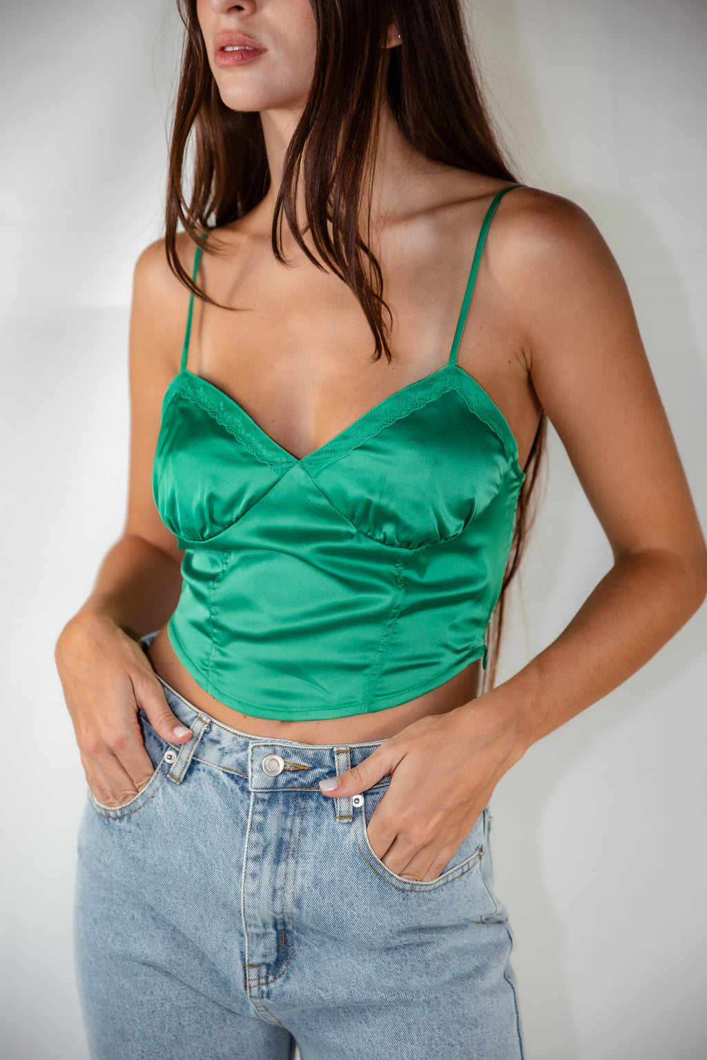 Kelly Green Strappy Top