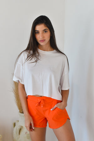 Relax Fit SS Cropped Tee