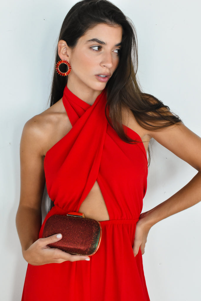 Red Green Shiny Clutch