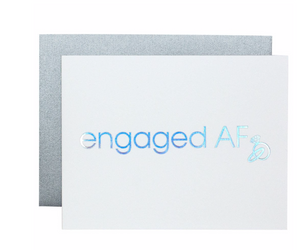 ENGAGED AF LETTERPRESS CARD