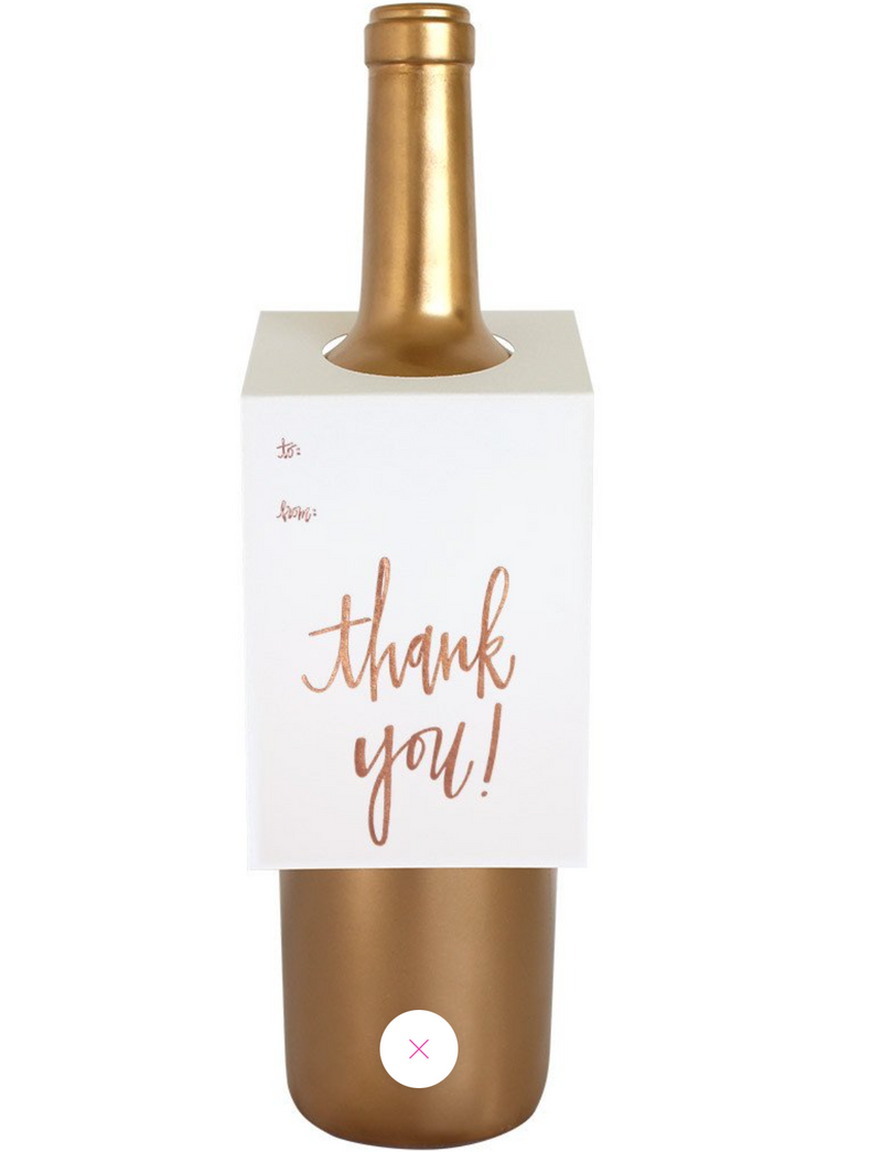 THANK YOU SCRIPT WINE & SPIRIT TAG