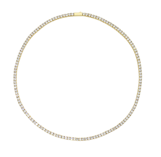 GOLD TENNIS NECKLACE 16" - 18" by Artizan