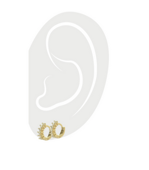EAR NEEDLE PARTY GOLD SET- 3 & 2 HOLES