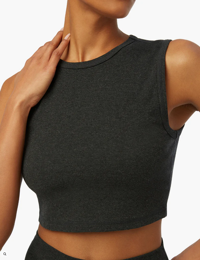 Cotton Jersey Muscle Tank Charcoal